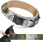 2026 Upgrade Waterproof AirTag Dog Collar, Military Tactical Dog Collar with AirTag Holder, Comfortable Control Handle and Metal Buckle, GPS Dog Collar Holder for Medium to Large Dogs (Khaki,L) - Image 12