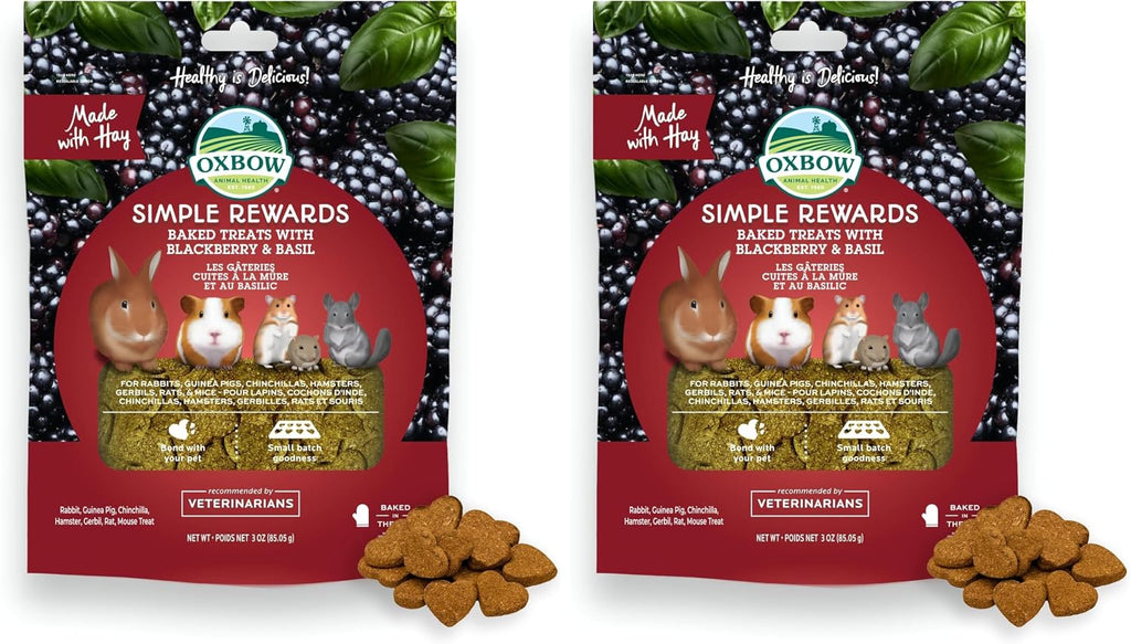 Oxbow Simple Rewards Apple Banana Treats, Timothy Hay Guinea Pig & Bunny Treats, Pet Snack, Made with Oxbow Guinea Pig Hay, Made in USA, Timothy for Rabbit, 3 oz Bag - Image 15