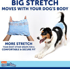 Disposable male dog diaper wrap with stretchy waistband denim design