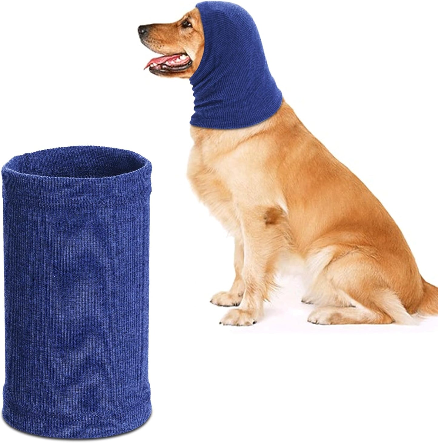 Comfortable dog snood for noise protection during fireworks