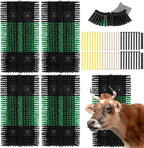 Cattle and horses using the scratching brush for itch relief