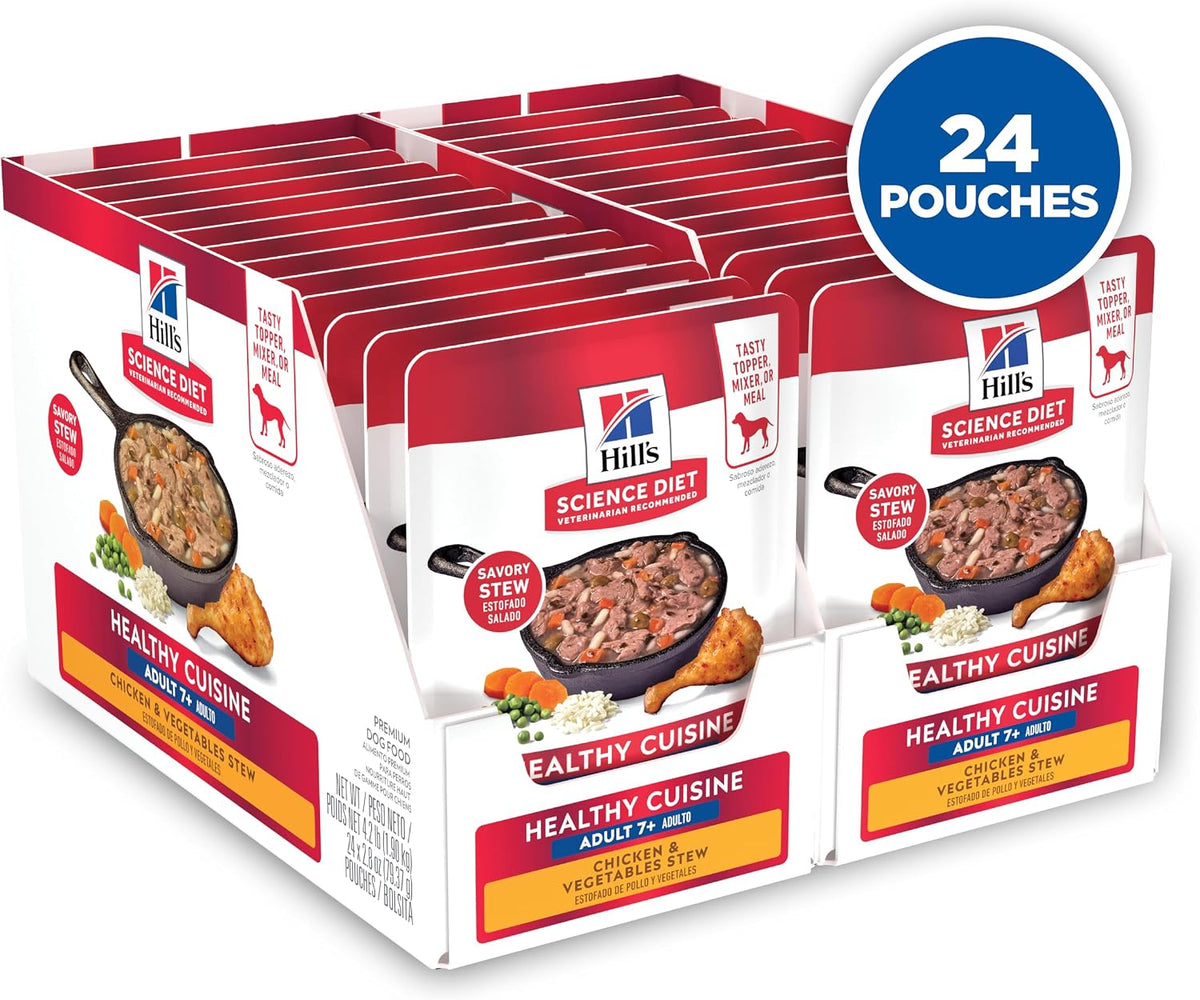 USA imported premium pet food for dogs aged seven plus years