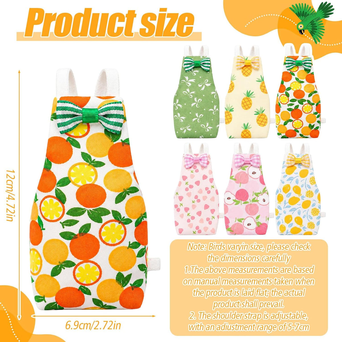 6pcs Bird Diapers, Reusable Leakproof Diaper Soft Comfortable - Image 3