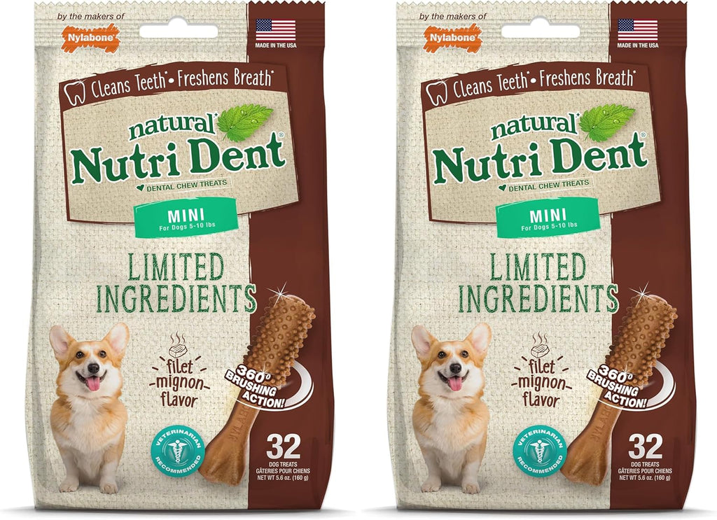 Nylabone Nutri Dent Natural Dental Chews for Dogs, Limited Ingredient Dog Treats Made in the USA, Clean Teeth & Fresh Breath, Healthy Dog Chews, Fresh Breath Flavor, For X-Small Dogs, (160 Count) - Image 13