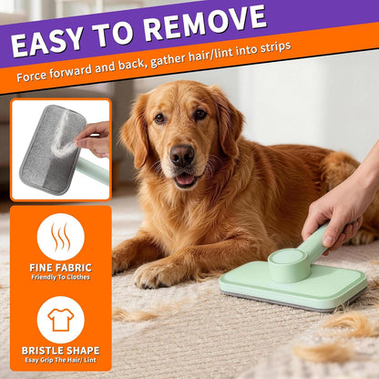 Rundik reusable lint brush cleaning dog hair off sofa