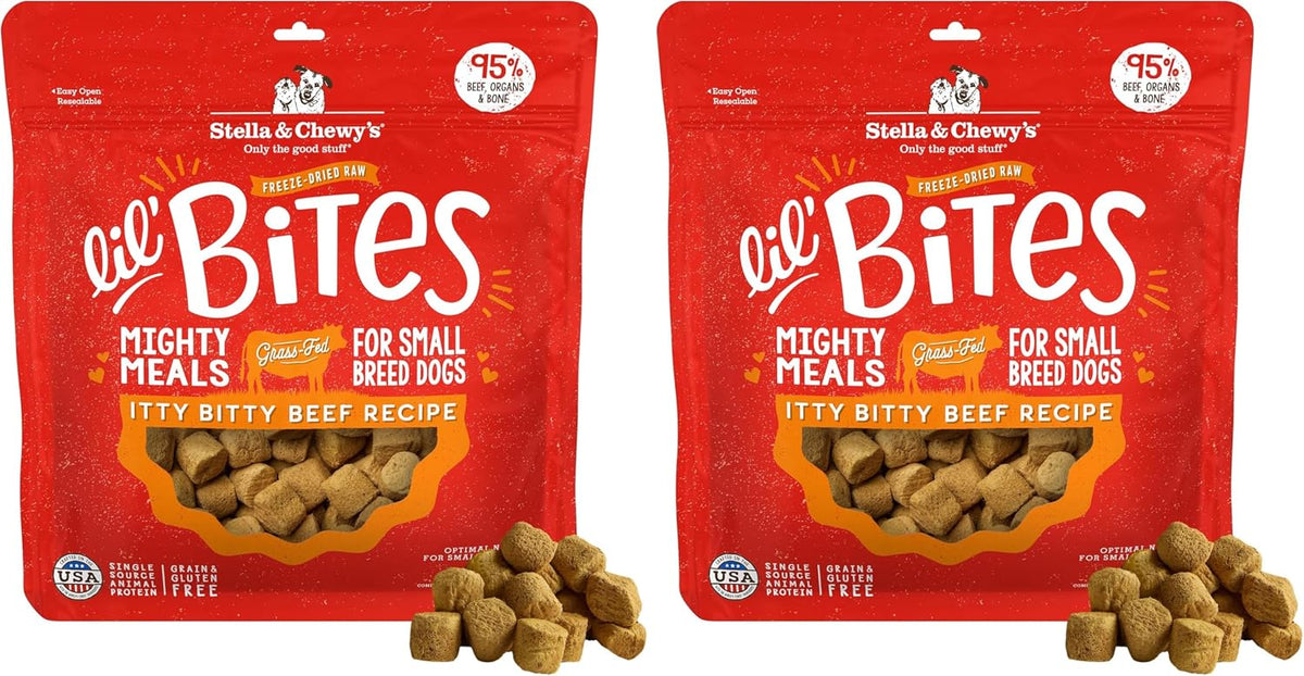 Stella & Chewy's Freeze-Dried Raw Lil' Bites Itty Bitty Beef Recipe Small Breed Dog Food, 7 oz. Bag (Beef) - Image 12