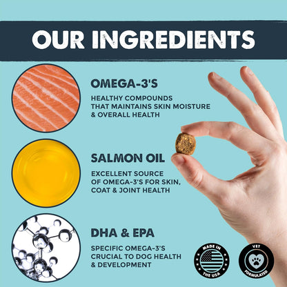 Mighty Paw bacon flavor omega 3 chewable tablets for dogs
