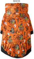 Lightweight breathable dog sweater in Spooky print side view