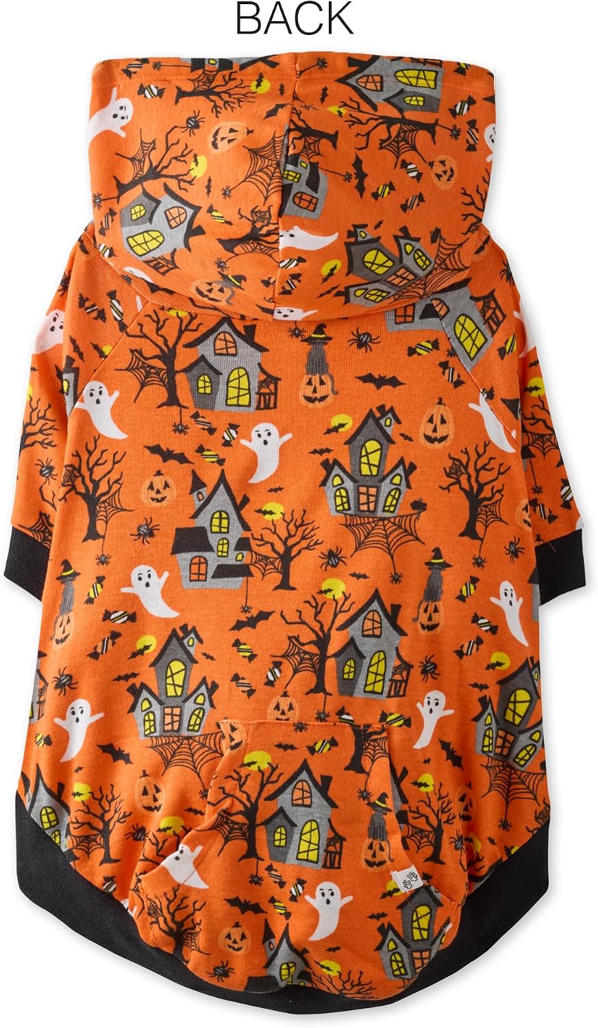 Lightweight breathable dog sweater in Spooky print side view