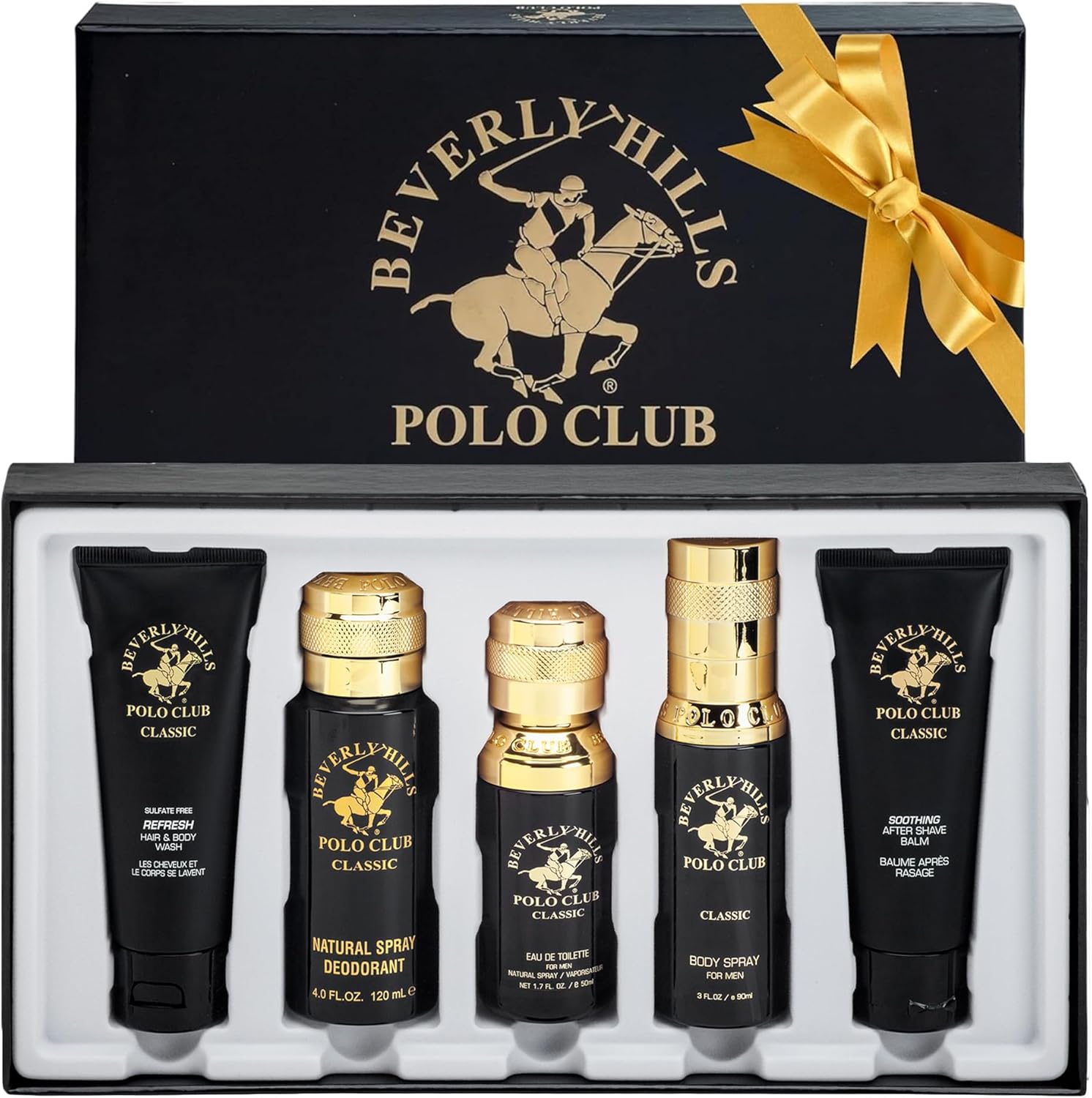 Beverly Hills Polo Club BHPC Classic 5 Piece Gift Set front view