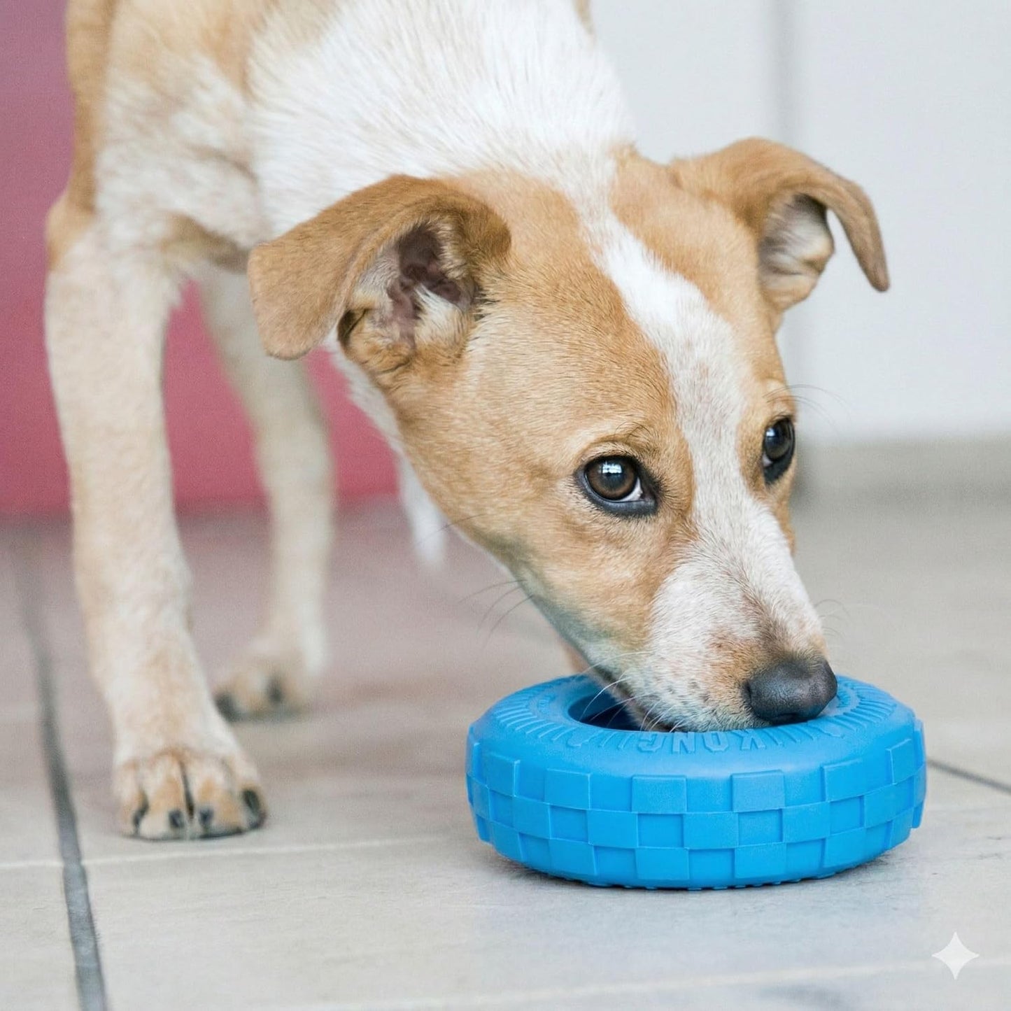 Stuffable inner track of KONG Puppy Tires toy