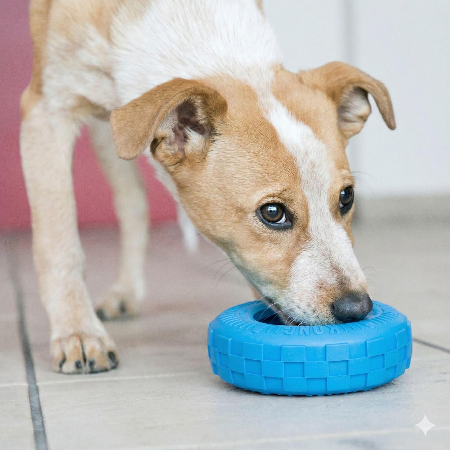 Stuffable inner track of KONG Puppy Tires toy