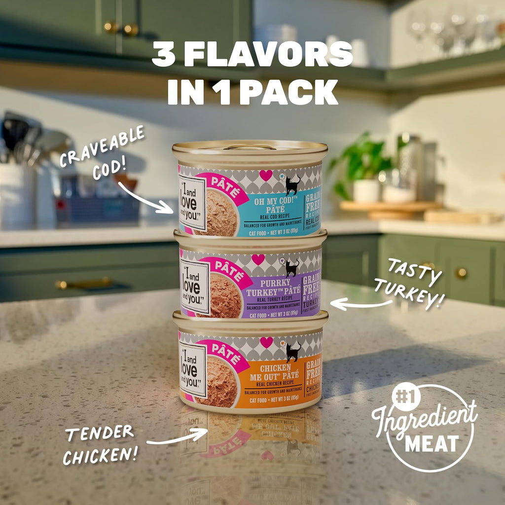 I and Love and You Wet Cat Food Variety Pack, 3oz | 12 Pack - Image 2