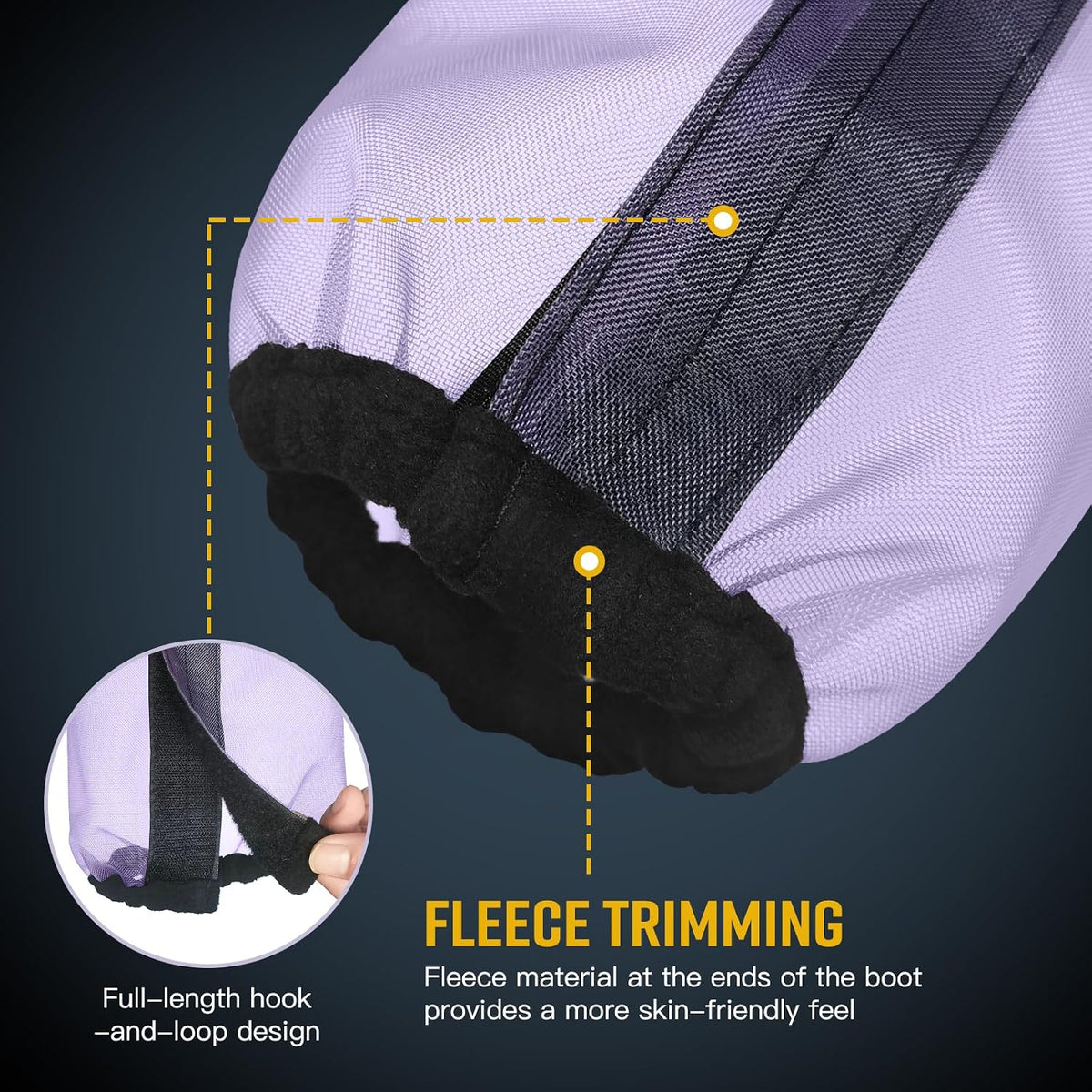 Durable horse fly boots showing built-in nylon stays for support