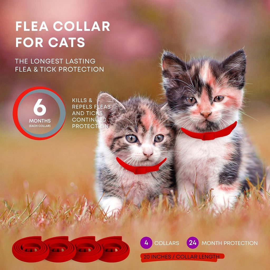 Waterproof flea repellent collar for adult cats close up