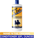 Close up of Mane 'n Tail 32 fluid ounce hair conditioner packaging
