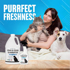 Application of NonScents pet cleaner on hardwood floor