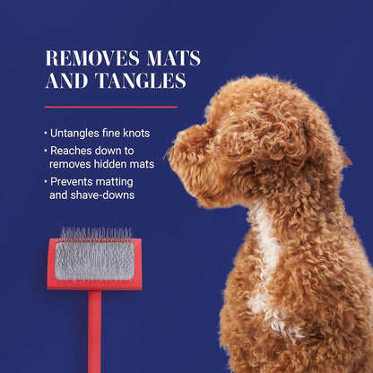 Chris Christensen flexible cushion slicker brush for curly dog fur