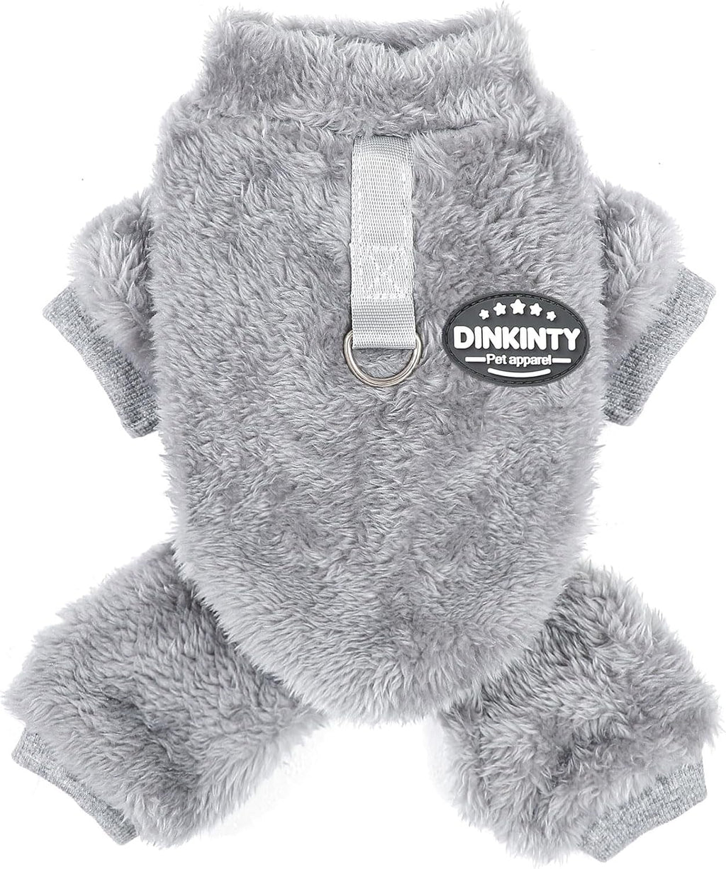 Dinkinty imported pet winter sweater showing durable stitching and high quality fabric.