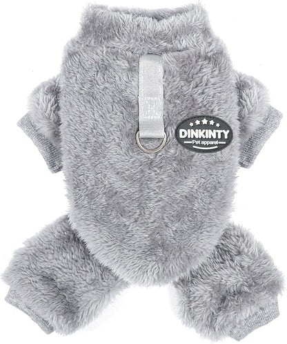 Dinkinty imported pet winter sweater showing durable stitching and high quality fabric.