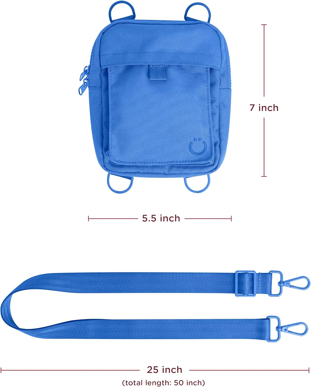 Close up view of the integrated mesh poop bag dispenser on the back of the Ubbi pouch
