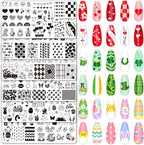 Whaline 6 Piece Holiday Nail Art Stamping Plate Set front view