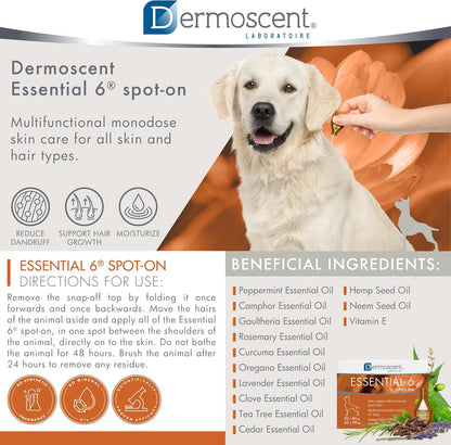 Dermoscent Essential 6 natural ingredients dandruff relief pipettes