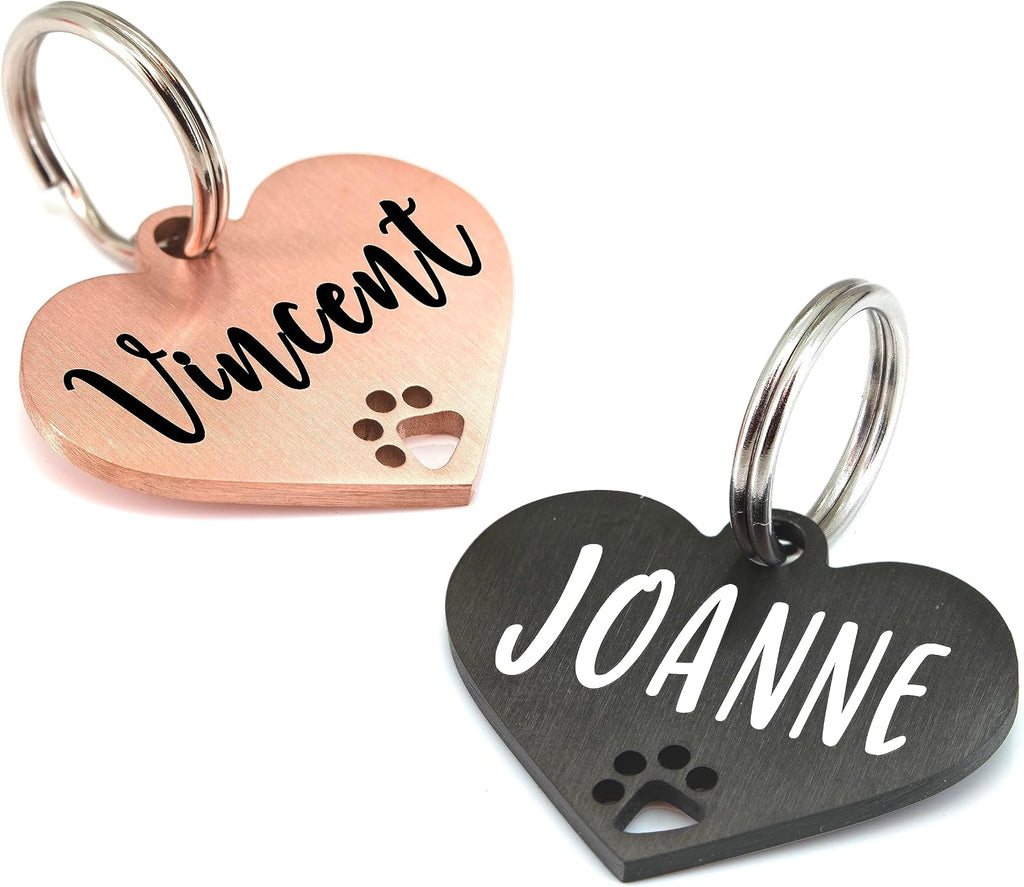 Ultra Joys Dog Tags Personalized for Pets - Hollow Paw Custom Pet ID Tag - Engraved Dog Tag for Small, Large Dogs - Large Bone in Black - Image 11