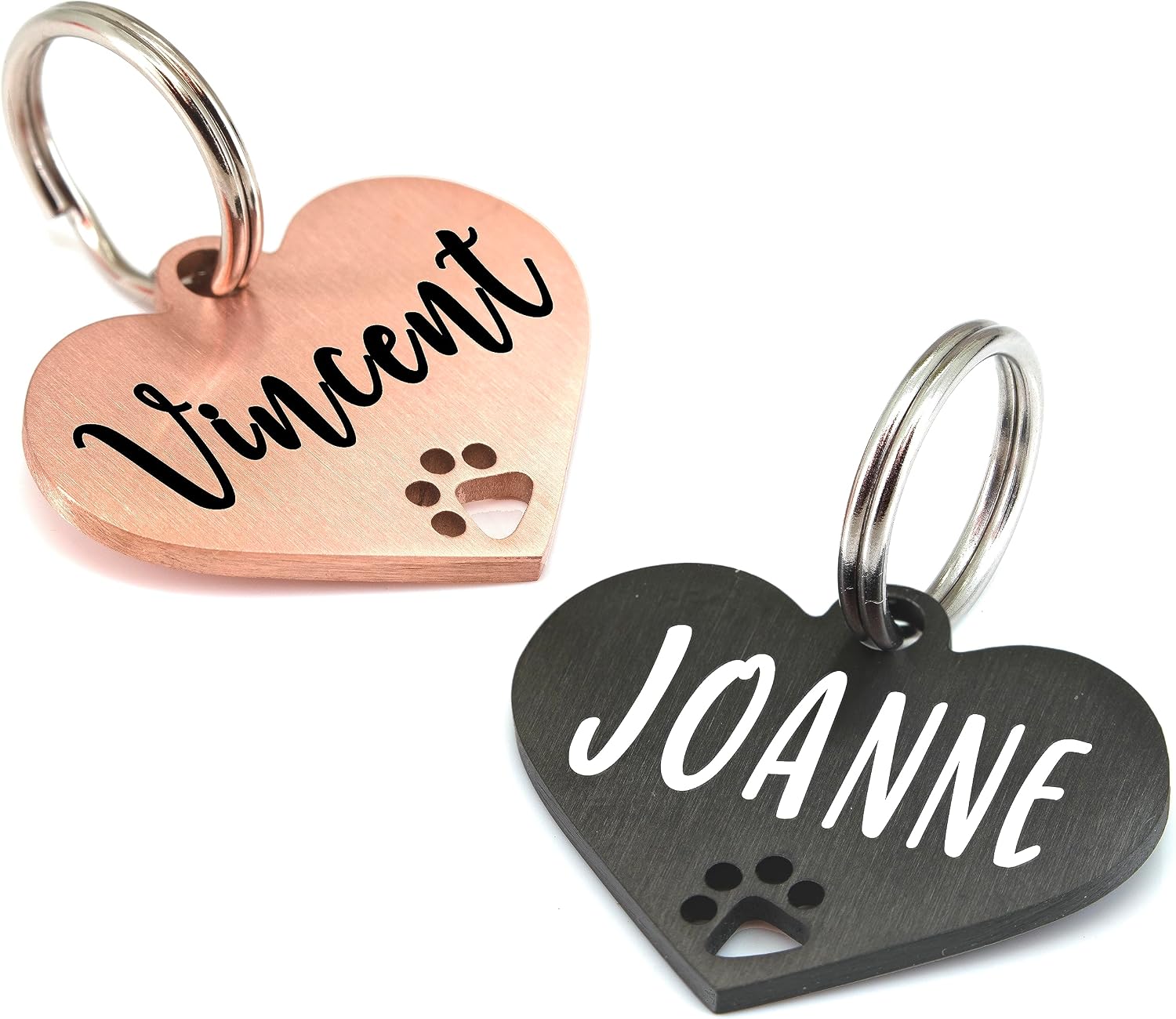 Ultra Joys Dog Tags Personalized for Pets - Hollow Paw Custom Pet ID Tag - Engraved Dog Tag for Small, Large Dogs - Large Bone in Black - Image 11