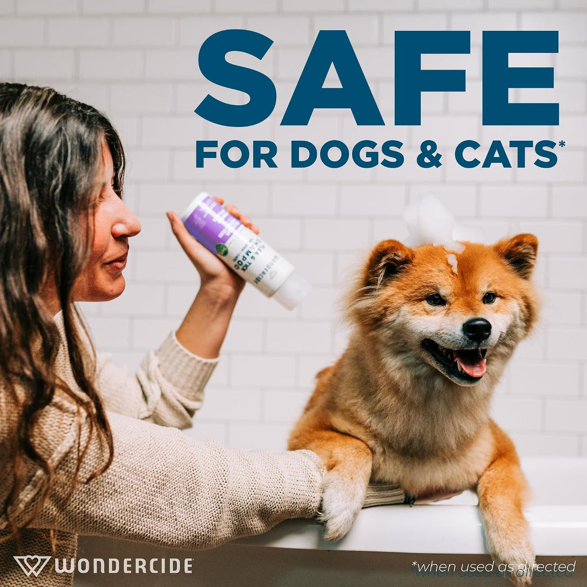 Wondercide essential oil pest treatment liquid shampoo packaging texture