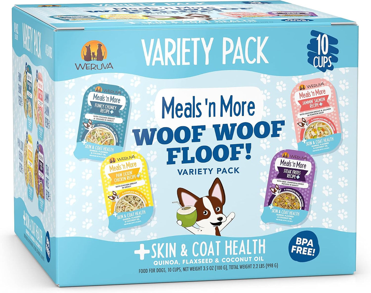 Weruva Meals 'n More Natural Wet Dog Food, Belly Belly Nice! Digestive Support Variety Pack, 3.5oz Cup (Pack of 10) - Image 14