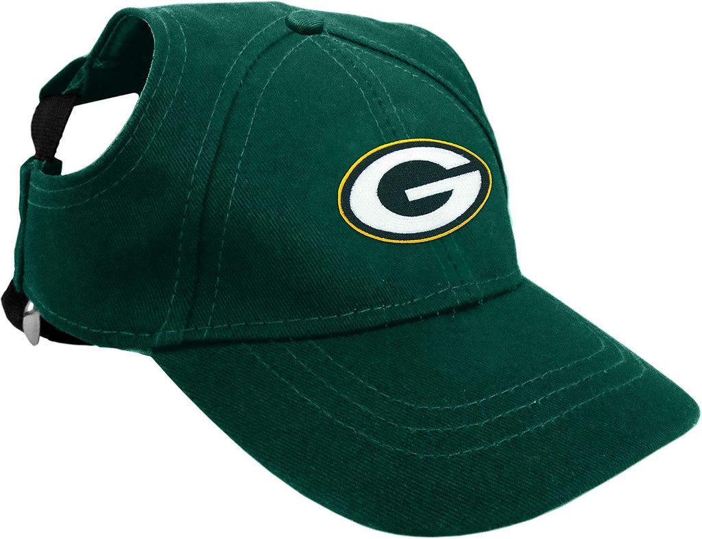 Little Earth NFL Green Bay Packers pet baseball hat front view with logo