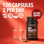 Havasu Nutrition saw palmetto 120 count bottle lifestyle display