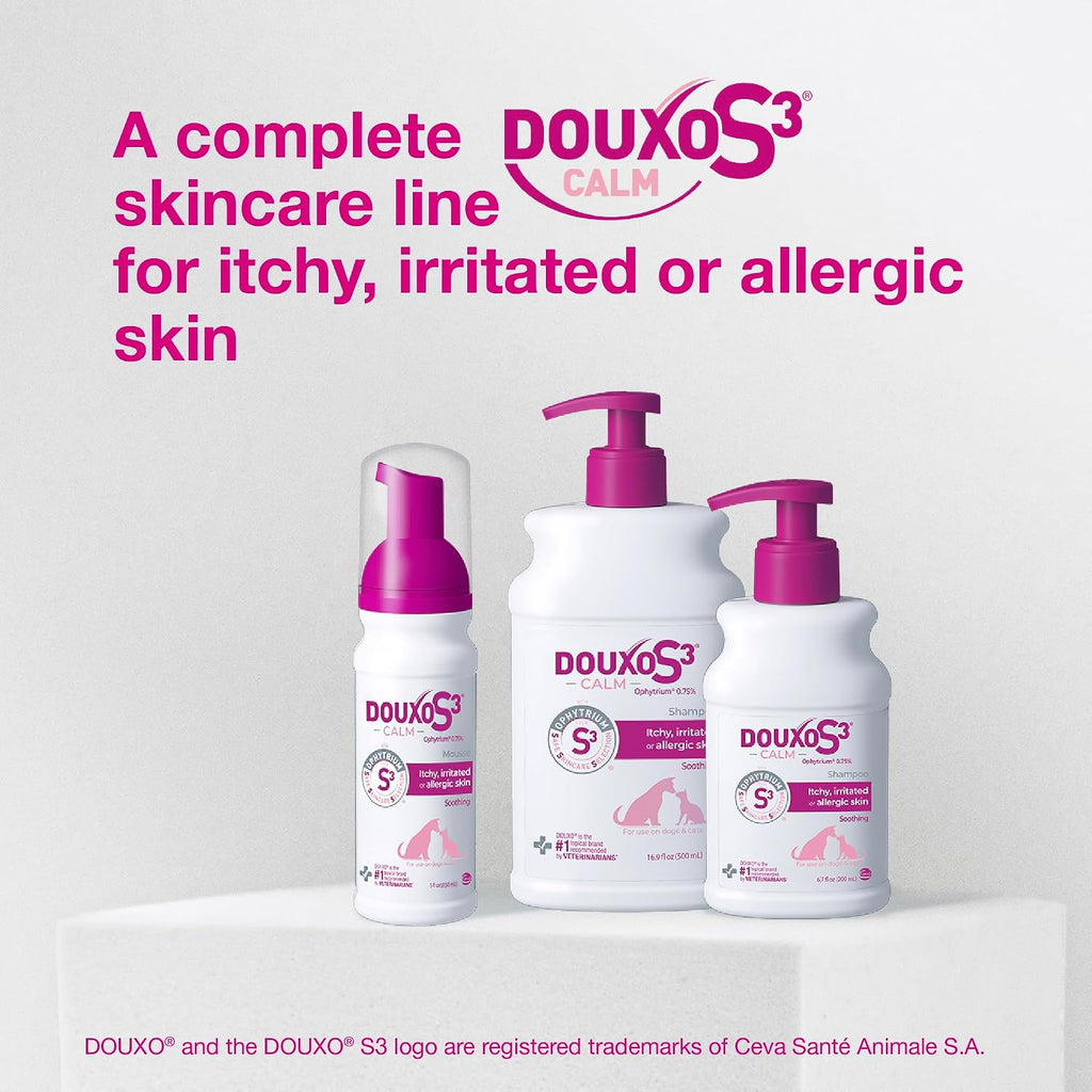Vet recommended Douxo S3 Calm skin care set for pets