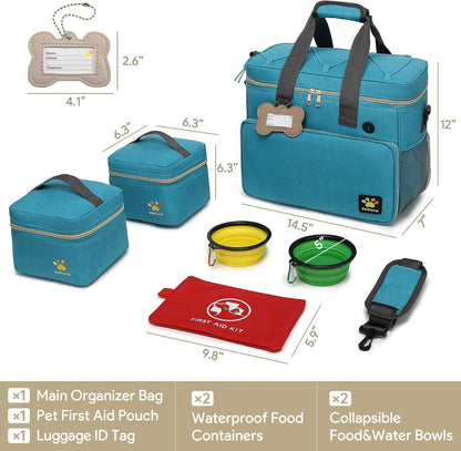 Pmpete travel bag food carrier containers set