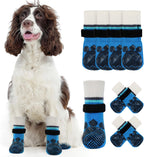 Kuoser Anti Slip Dog Socks to Prevent Licking Paws, Dog Grippy Socks for Hardwood Floors Hot Pavement, 4Pack Traction Control Booties Paw Protectors for Small Medium Large Senior Dogs, Pink XS - Image 10