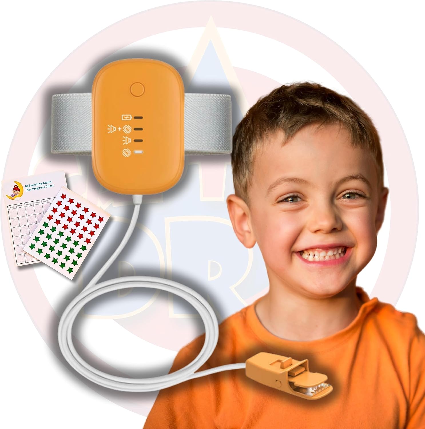 Captain Dry Bedwetting Alarm rechargeable wireless unit front view for potty training.