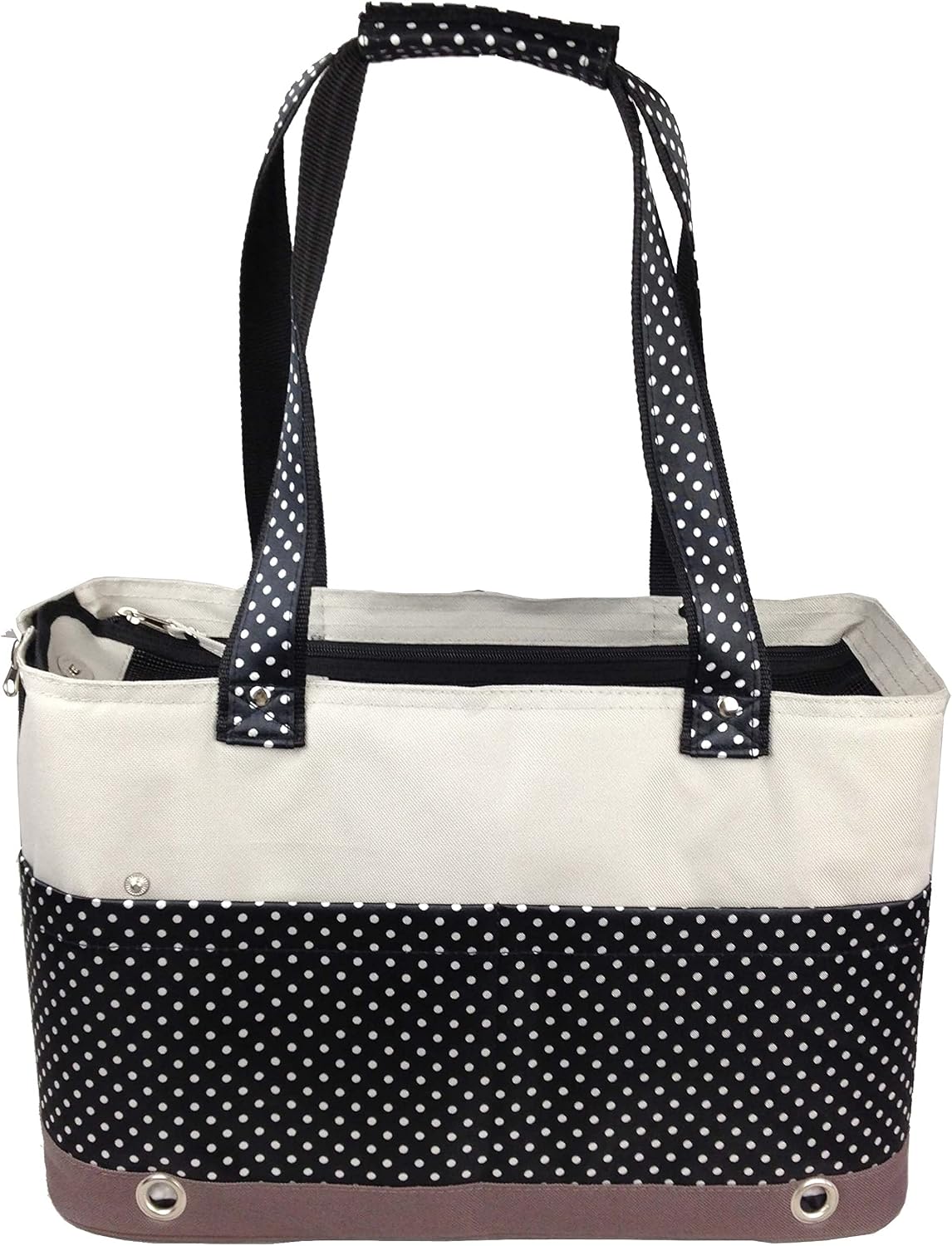Pet Life fashion designer spotted pet carrier front view