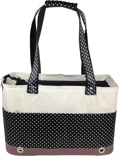 Pet Life fashion designer spotted pet carrier front view