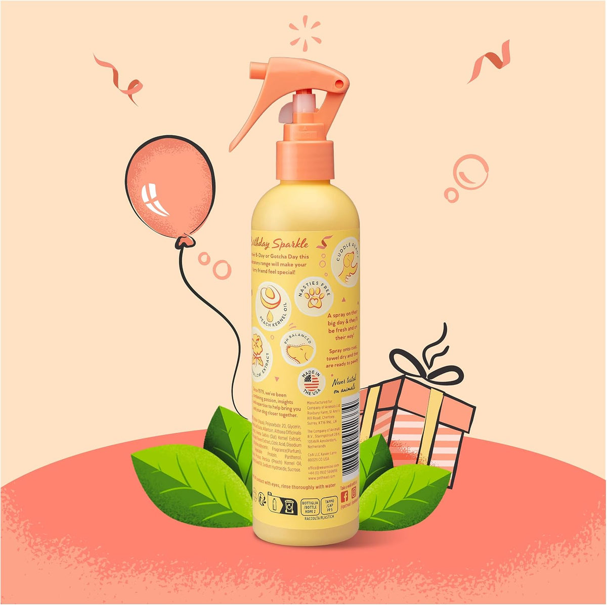 Pet Head cotton candy scented dog spray for sensitive skin