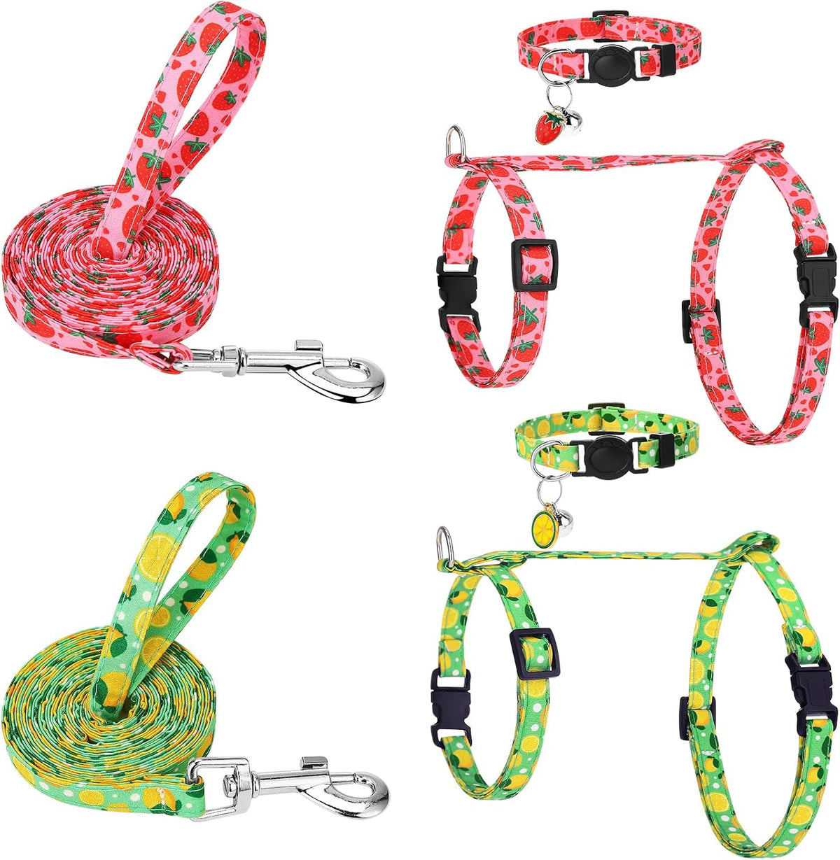 2 Pack Cat Harness and Leash with Collar Set, Escape Proof Cat Harness Adjustable Kitten Harness Glow in The Dark for Small Medium Cats - Image 9
