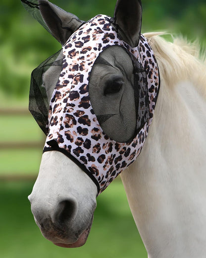 Harrison Howard Super Comfort Stretchy Fitting Horse Fly Mask with UV Protection Soft on Skin with Breathability Pastel Mix Pony - Image 12