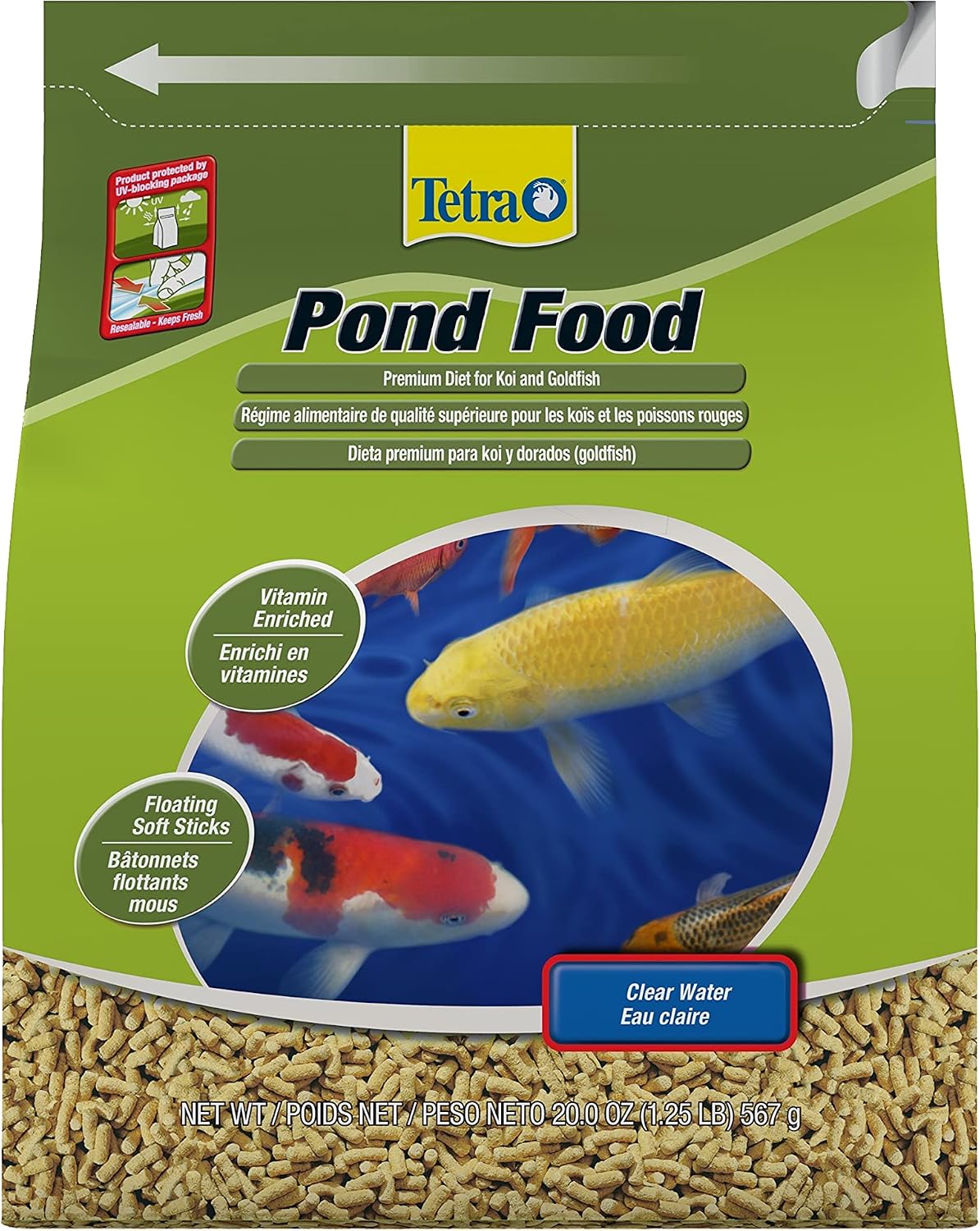 Tetra PondFood Premium Diet Koi and Goldfish Food front packaging view