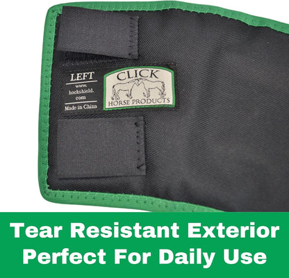 Click fetlock shield pair showing left and right leg coverage design