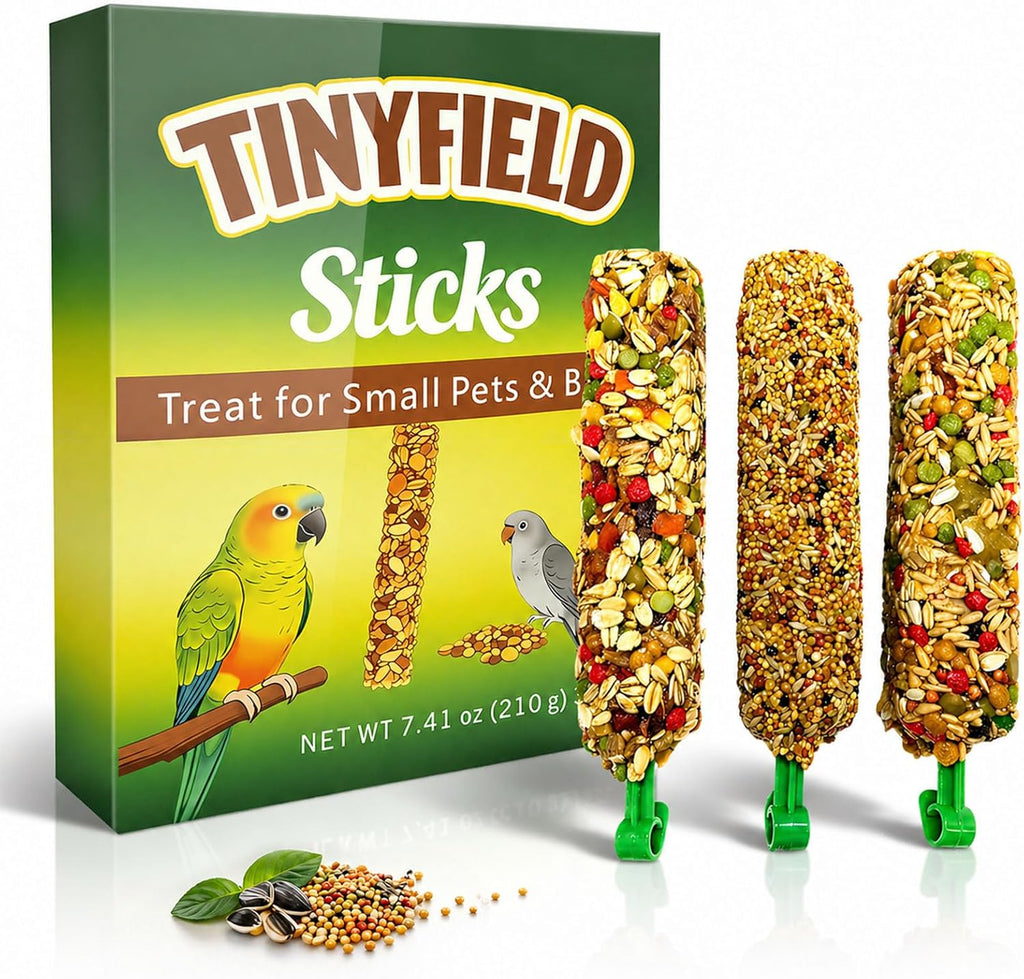 Back label details of tinyfield millet spray for birds