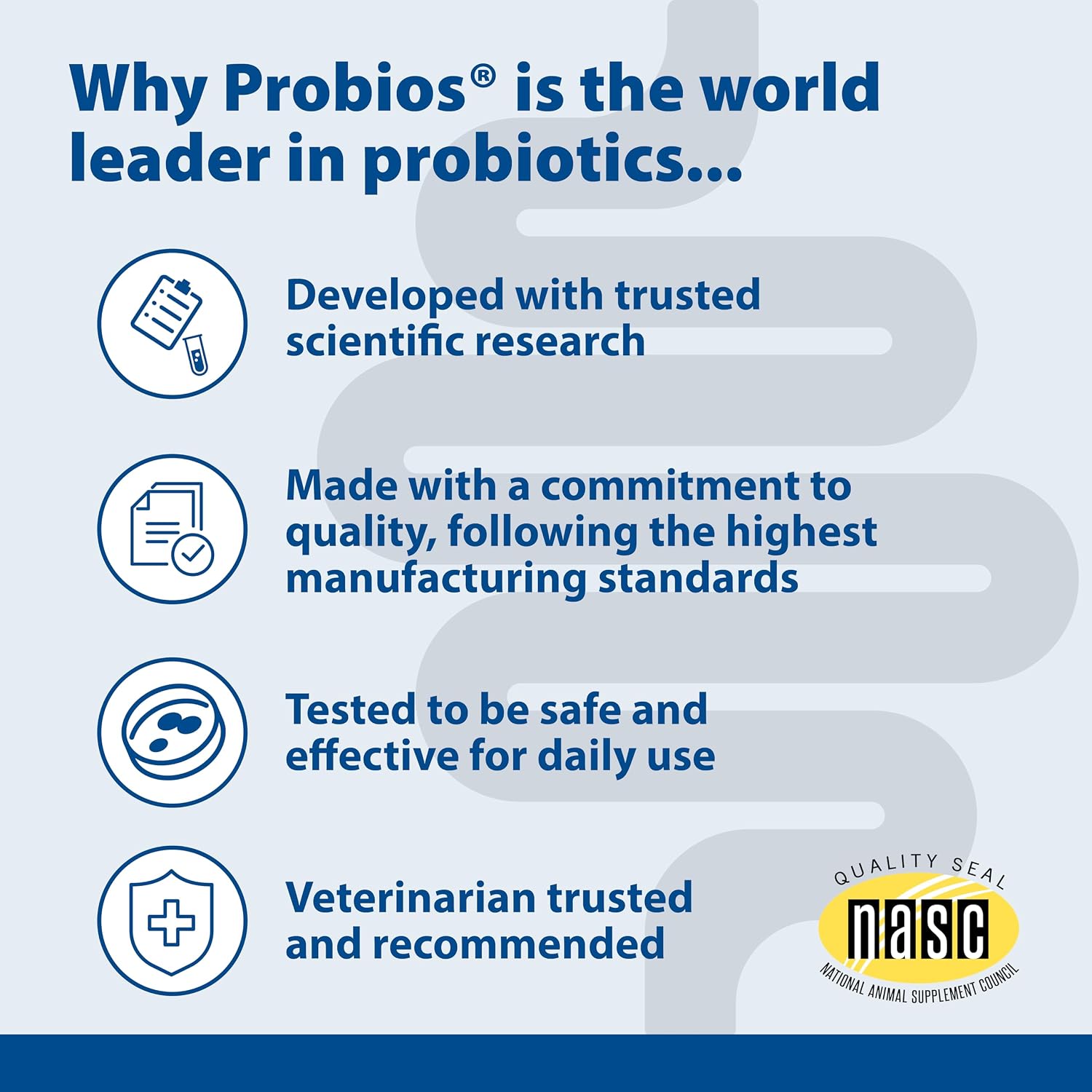 Probios digestive supplement bucket with clear product branding