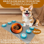 Corgi dog pressing a customizable voice recording communication buzzer