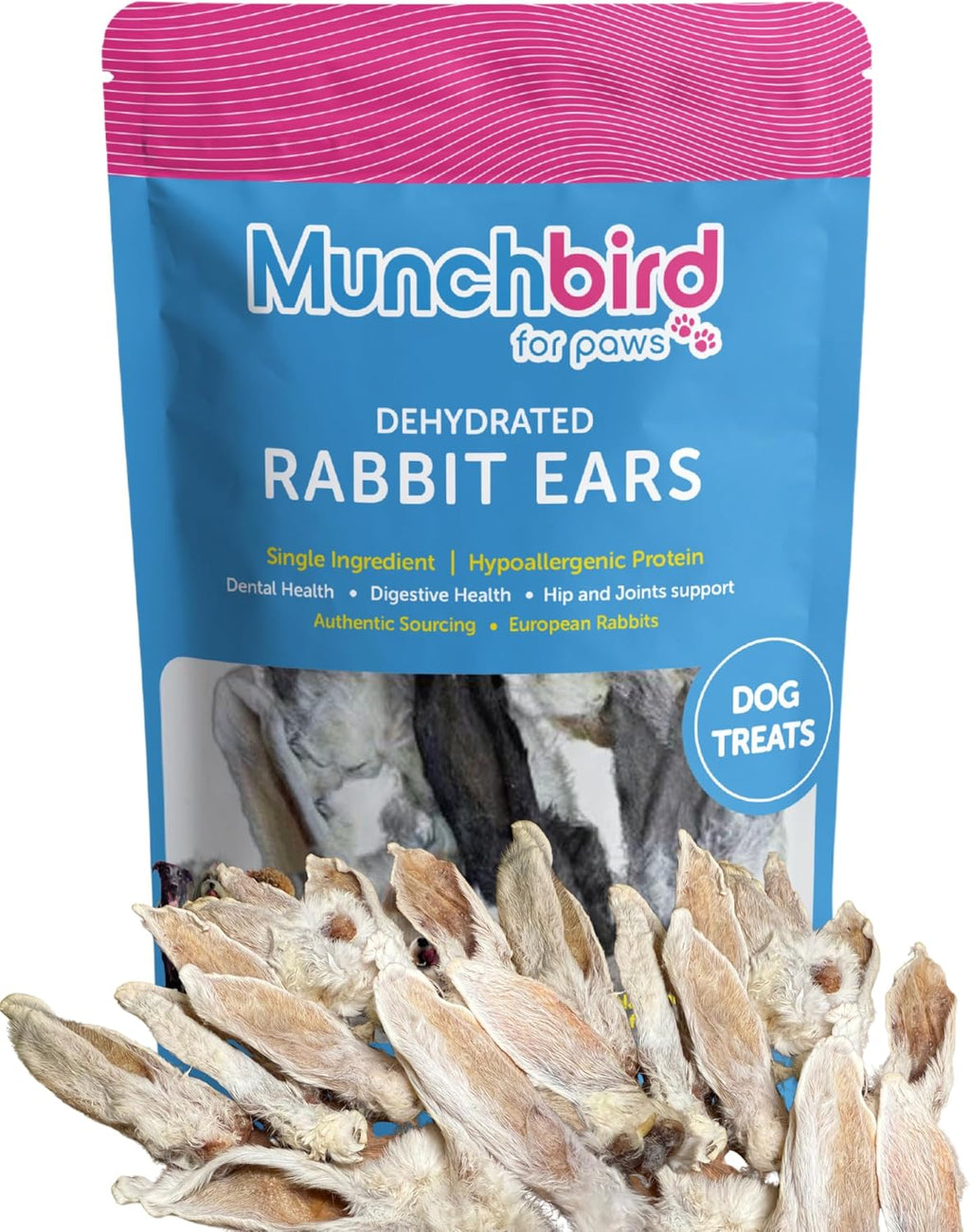 Nutritious rabbit ears for dogs joint and digestive support