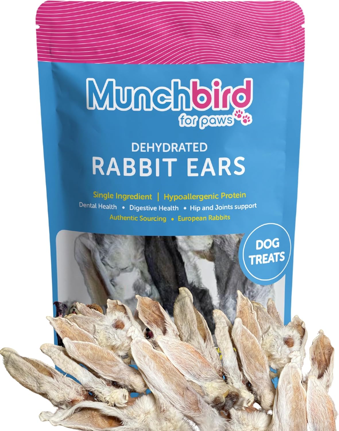 Nutritious rabbit ears for dogs joint and digestive support