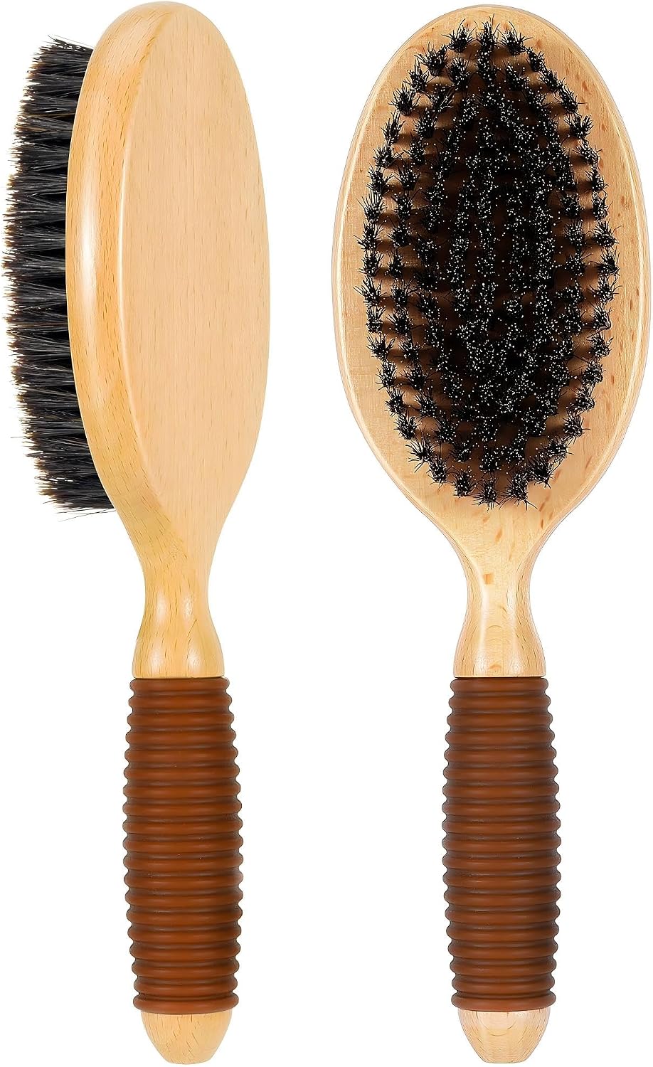 Back view of the authentic Groomage beech wood pet brush highlighting the high quality imported construction.